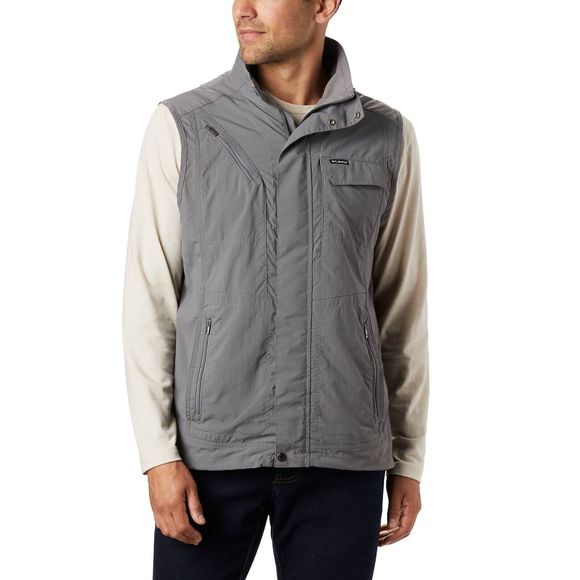 Columbia Men's Sz L Gray Omni-Shade Silver Ridge II Utility Pockets Vest - Picture 8 of 8